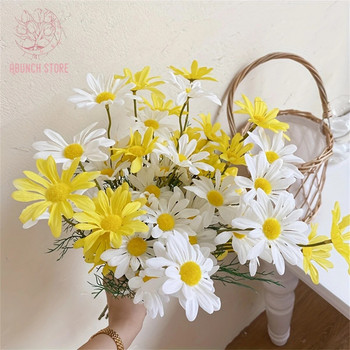 5 τμχ Μικρή ανθοδέσμη προσομοίωσης μαργαρίτα Χαμομήλι Διακόσμηση σπιτιού Τεχνητά χρυσάνθεμα ψεύτικα λουλούδια γάμου με λουλούδια φωτογραφικά στηρίγματα
