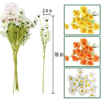 5 τμχ Μικρή ανθοδέσμη προσομοίωσης μαργαρίτα Χαμομήλι Διακόσμηση σπιτιού Τεχνητά χρυσάνθεμα ψεύτικα λουλούδια γάμου με λουλούδια φωτογραφικά στηρίγματα