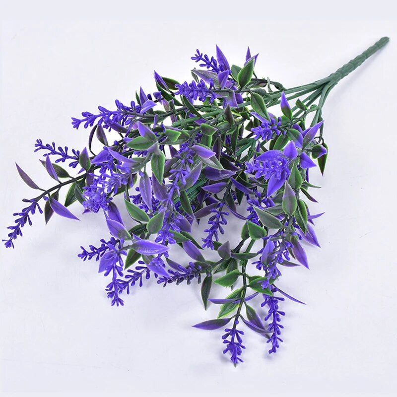 Umelý kvet, plast, levanduľa, umelá rastlina, svadobná dekorácia, domáca záhrada, svadobná kytica, prestieranie, domáce potreby