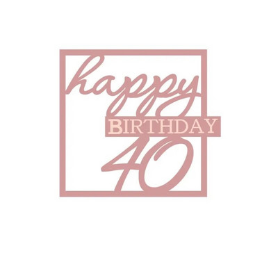 Νέα Ψηφιακά Happy Birthday Cake Toppers Gold Υψηλής ποιότητας ακρυλικό ακρυλικό Παιδικό πάρτι γενεθλίων Topper Baby Shower Decoration