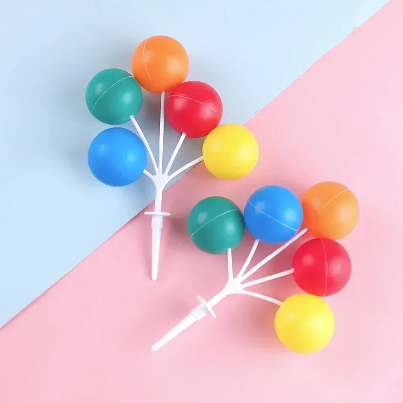 Farebné balónové ozdoby na tortu, kreatívne makaróny, farebná dekorácia na tortu, farebné cukríky, narodeninová ozdoba na muffiny, dekorácia torty