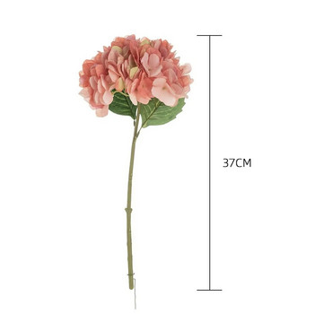 Μίνι ορτανσία 37cm Τεχνητό λουλούδι Μονόκλαδο Διακόσμηση Ορτανσίας Μπουκέτο χεριού γάμου Τριαντάφυλλο τοίχου Ψεύτικο λουλούδι Διακόσμηση σπιτιού