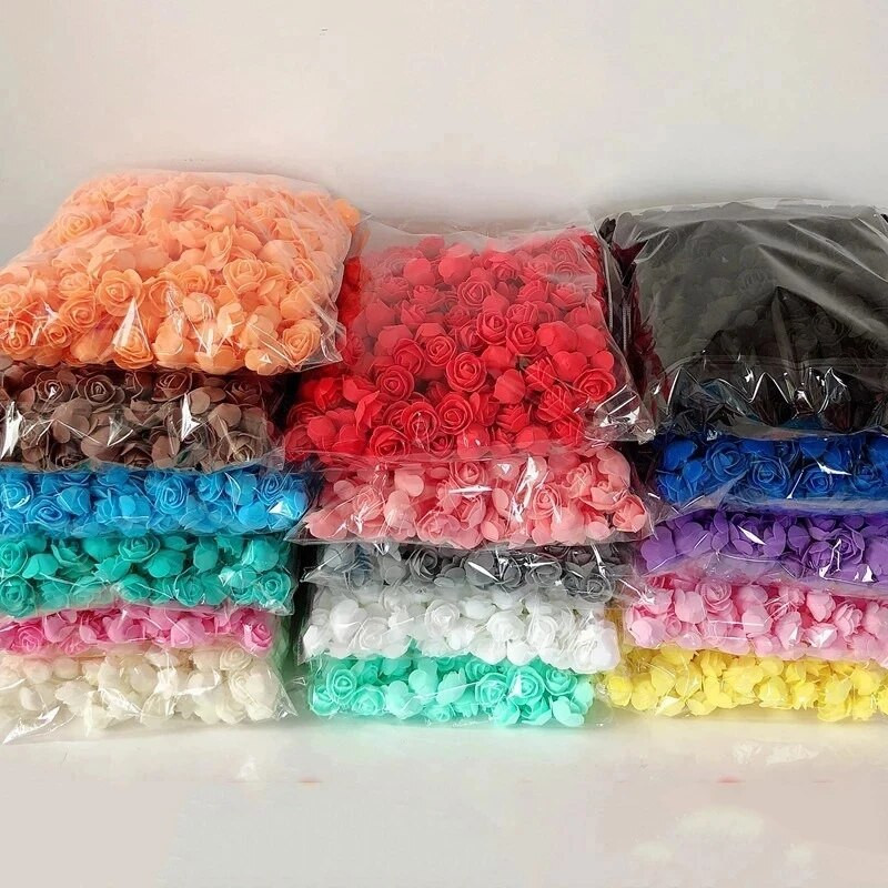 50/100/200/500 buc 3 cm spumă trandafir pentru urs flori artificiale cutie de cadouri bricolaj nuntă decorativă de Crăciun decor acasă 20 de culori