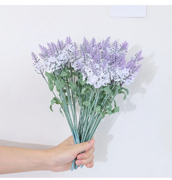 10 κεφαλές/κλαδί τεχνητό λουλούδι λεβάντας Ανθεκτικό στο κρύο Εξωτερικό σπίτι Γάμος Διακόσμηση κήπου Λεβάντα Διακόσμηση γάμου