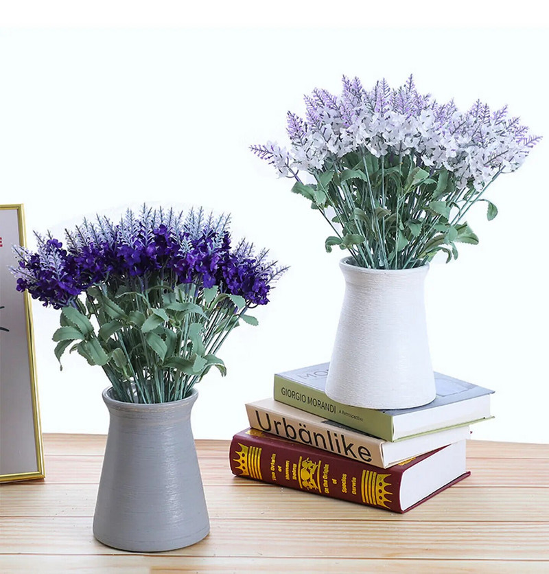 10 galvučių/šakų Dirbtinė levandų gėlė, šalčiui atspari gėlė, lauko namų vestuvių sodo dekoras Levandų vestuvių dekoras