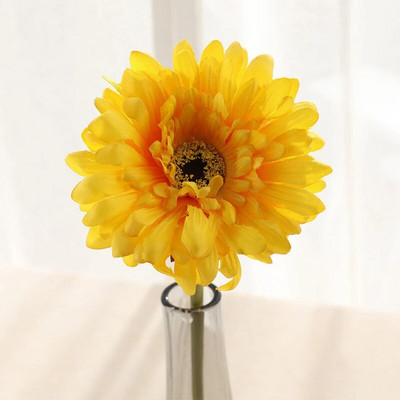 5/10 buc. Gerbera de mătase artificială pentru decorarea casei, capete de flori, margarete, pentru nuntă, flori de simulare, grădină, decorare a casei