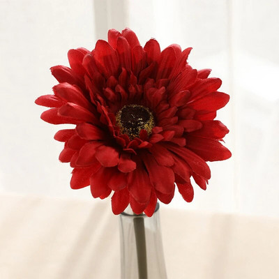5/10 buc. Gerbera de mătase artificială pentru decorarea casei, capete de flori, margarete, pentru nuntă, flori de simulare, grădină, decorare a casei
