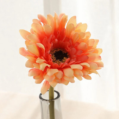 5/10 buc. Gerbera de mătase artificială pentru decorarea casei, capete de flori, margarete, pentru nuntă, flori de simulare, grădină, decorare a casei
