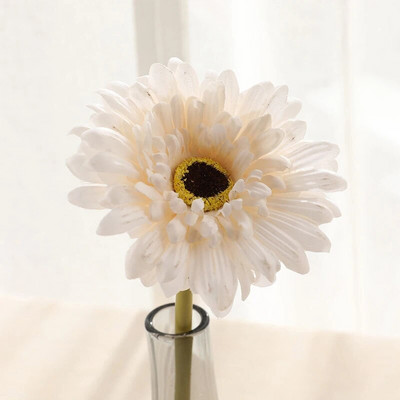 5/10 buc. Gerbera de mătase artificială pentru decorarea casei, capete de flori, margarete, pentru nuntă, flori de simulare, grădină, decorare a casei