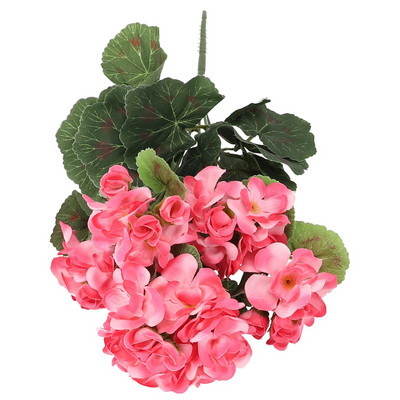 Nou 1 buchet de flori artificiale geranium roșu roz plante flori artificiale decor acasă pentru petrecere acasă decorațiuni de nuntă de iarnă