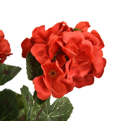 Nou 1 buchet de flori artificiale geranium roșu roz plante flori artificiale decor acasă pentru petrecere acasă decorațiuni de nuntă de iarnă