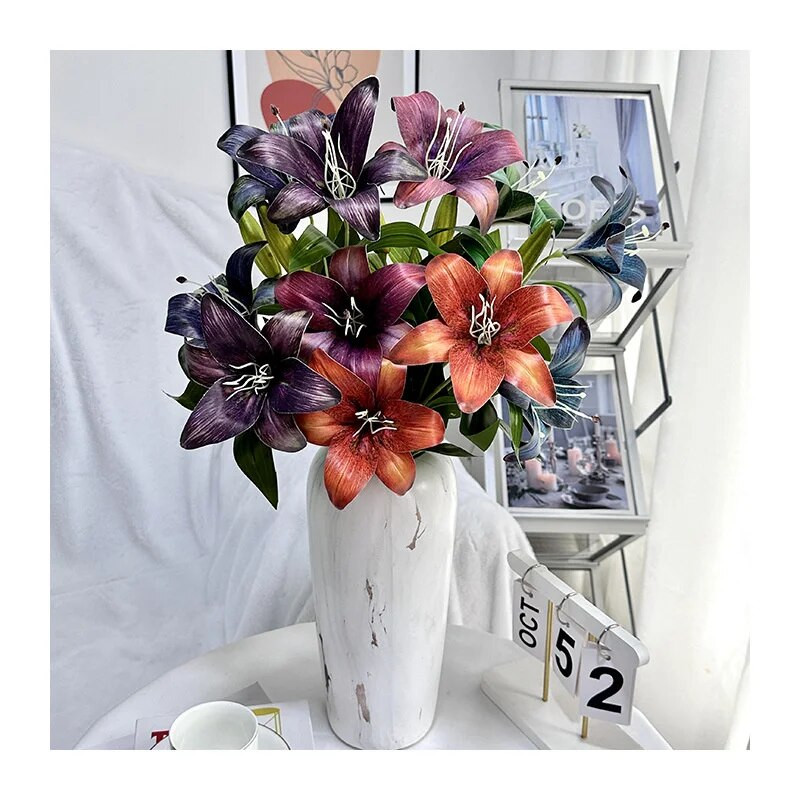 2 capete de crin floare artificială imprimare 3D nuntă aranjament floral accesorii toamnă acasă furnituri pentru decorarea camerei foto prop