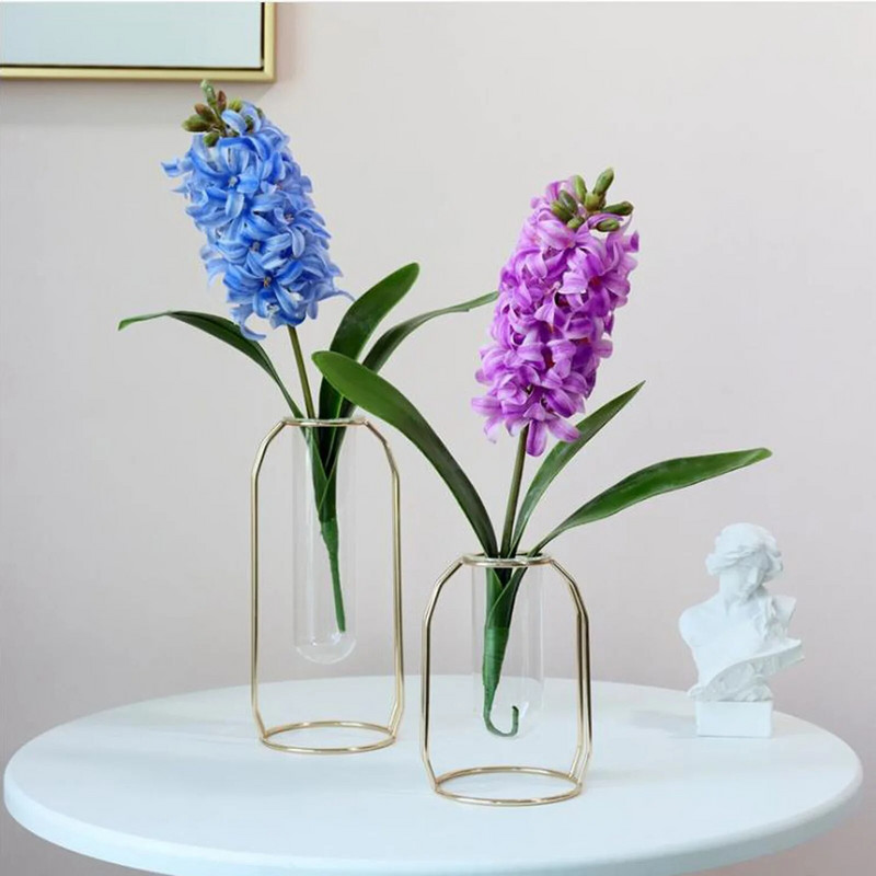 Dirbtinis hiacintas PE Hyacinthus Orientalis imitacinės gėlės Plastikinė Real Touch medžiaga: PE romantiškos ir šiltos dekoracijos
