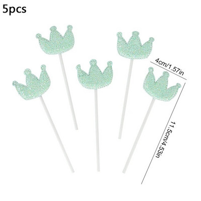 5/10 Vnt Blizgančios undinėlės teminis žvaigždžių pyragas Valentino dienos širdelės karūnos pyrago keptuvės gimtadienio kūdikių dušo deserto dekoras