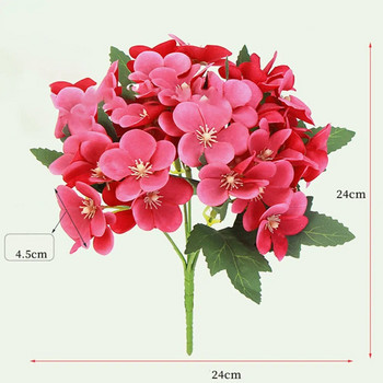Τεχνητό λουλούδι Begonia λουλούδι Διακόσμηση σαλονιού Ψεύτικο λουλούδι για τραπέζι γάμου Βάζο διακόσμηση σπιτιού