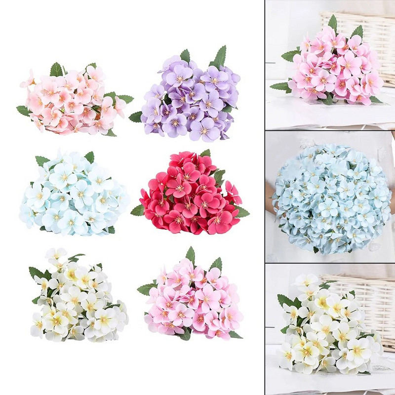 Dirbtinės gėlės begonijos gėlių augalo dekoravimas Svetainės netikra gėlė vestuvių stalo vakarėliui Vaza namų dekoravimui