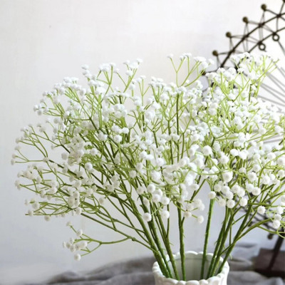 108pead 63cm imikute hingeõhk Kunstlilled Plastikust Gypsophila DIY lillekimbud käsitsi valmistatud pulmapeo kodukaunistamiseks