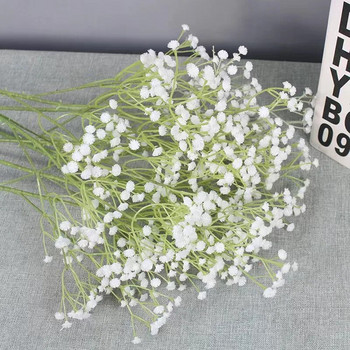 Baby Breath τεχνητά λουλούδια ψεύτικα λευκά λουλούδια αληθινά απτικά λουλούδια γύψου είναι κατάλληλα για διακόσμηση γαμήλιου κήπου στο σπίτι