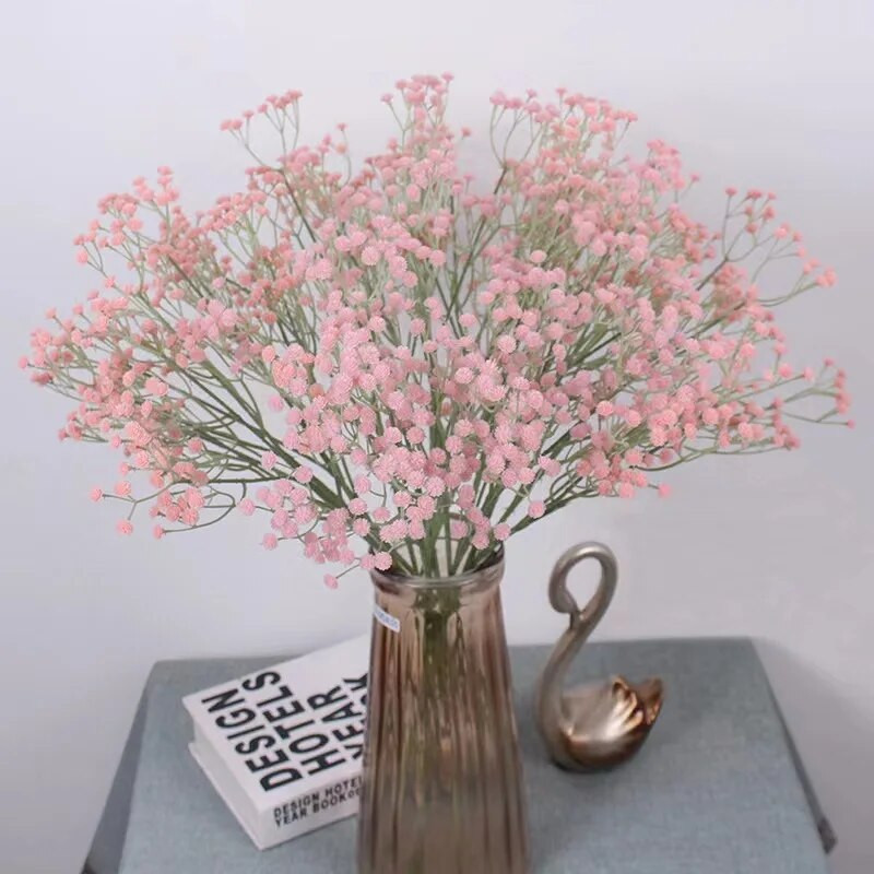 A Baby Breath művirágok hamis fehér virágok Az igazi tapintható gipszvirágok alkalmasak otthoni esküvői kert díszítésére