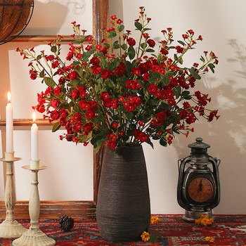 73 см изкуствени цветя с няколко глави, малък букет от рози, сватбена декорация за дома, държаща цветна декорация Plantas Artificiales