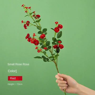 73 cm dirbtinė daugiagalvė mažų rožių gėlių puokštė vestuvėms namų dekoravimas gėlių laikymas gėlių dekoras Plantas Artificiales