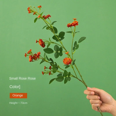 73 cm dirbtinė daugiagalvė mažų rožių gėlių puokštė vestuvėms namų dekoravimas gėlių laikymas gėlių dekoras Plantas Artificiales
