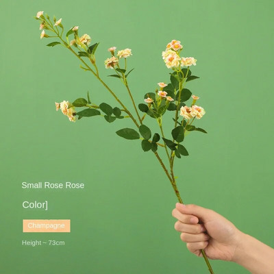 73 cm dirbtinė daugiagalvė mažų rožių gėlių puokštė vestuvėms namų dekoravimas gėlių laikymas gėlių dekoras Plantas Artificiales