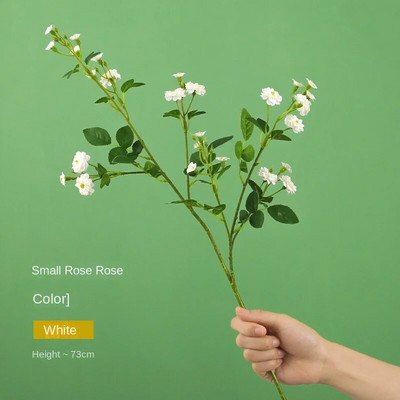 73 cm dirbtinė daugiagalvė mažų rožių gėlių puokštė vestuvėms namų dekoravimas gėlių laikymas gėlių dekoras Plantas Artificiales