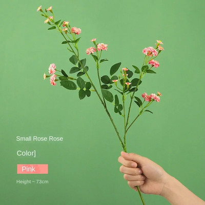 73 cm dirbtinė daugiagalvė mažų rožių gėlių puokštė vestuvėms namų dekoravimas gėlių laikymas gėlių dekoras Plantas Artificiales