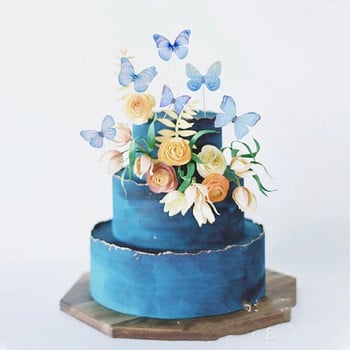 3D Butterfly Happy Birthday Cake Topper Diamond Butterfly Weddind Party Cake Topper Διακόσμηση τούρτας του Αγίου Βαλεντίνου Baby shower