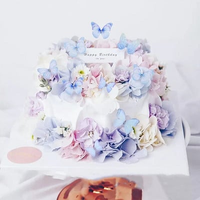 3D Butterfly Happy Birthday Cake Topper Diamond Butterfly Weddind Party Cake Topper Διακόσμηση τούρτας του Αγίου Βαλεντίνου Baby shower