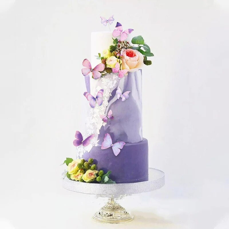 3D Fluture La mulți ani Tort Topper Diamond Butterfly Weddind Party Cake Topper Ziua Îndrăgostiților Decorare Tort Baby Show