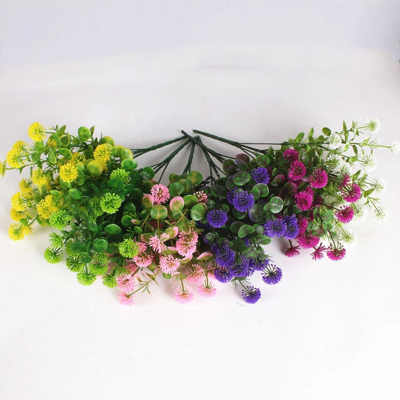 1 ryšuliai Imituotas kiaulpienės žiedas Dirbtinės kiaulpienės gėlės netikros kiaulpienės puokštės gėlės kelių spalvų plastikinės kiaulpienės