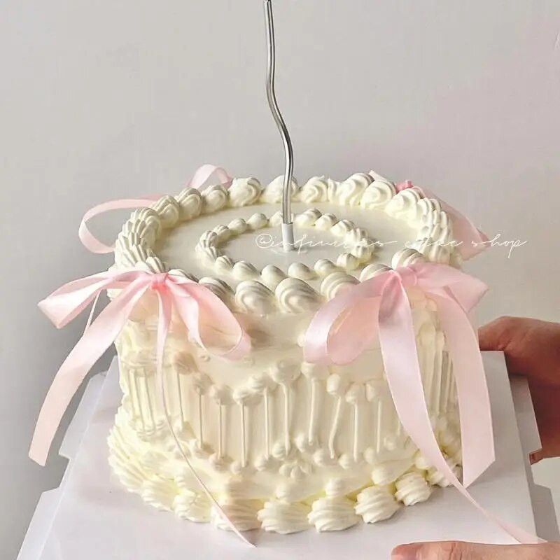 Baletna vrpca Mašna Preljev za tortu Ružičasto crna mašna Dekoracija torte Ljubavni par Preljev za torte Vjenčanje Valentinovo Dekoracija deserta Naklonost djevojke