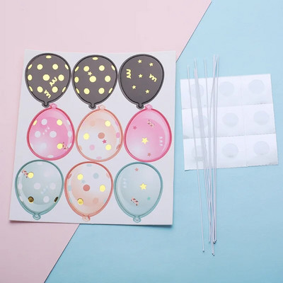 Μπαλόνι κέικ Topper Dessert Decor Happy Birthday Princess Kids Gift Girls Star Hat Cupcake Toppers Baby Shower Party DIY Baking