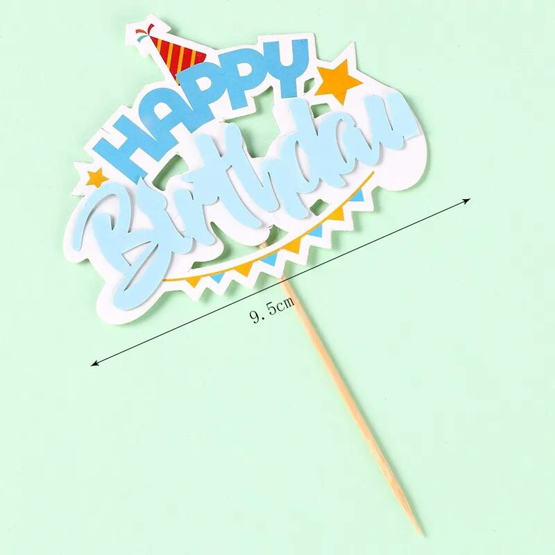 Õhupallikoogi pealistükk magustoidukaunistus Palju õnne sünnipäevaks Printsess Lapsed Kingitus Tüdrukutele Tähtkübarat Tassikoogitopsid Baby Shower Party DIY Küpsetamine