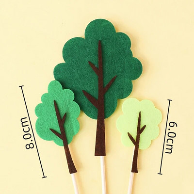 Cake Topper Pastoral Farm Life Lovely Small Vegetable Corn Carrot Mushroom Tree Kids Birthday Happy Party Διακόσμηση τούρτας
