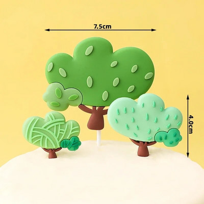 Cake Topper Pastoral Farm Life Lovely Small Vegetable Corn Carrot Mushroom Tree Kids Birthday Happy Party Διακόσμηση τούρτας