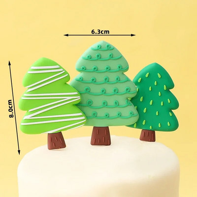Cake Topper Pastoral Farm Life Lovely Small Vegetable Corn Carrot Mushroom Tree Kids Birthday Happy Party Διακόσμηση τούρτας