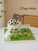 Futball témájú születésnapi tortadíszítési kellékek Sportoló torta dekoráció Fiúk kedvence Foci tematikus buli Boldog labdarúgó születésnapot