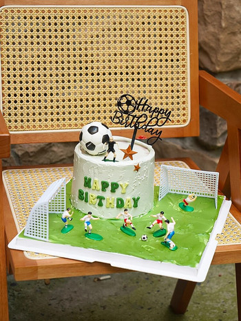 Футболна тематика Декорация на торта за рожден ден Консумативи Спортист Декорация на торта Момчета Фаворит Парти на футболна тема Честит футболен рожден ден