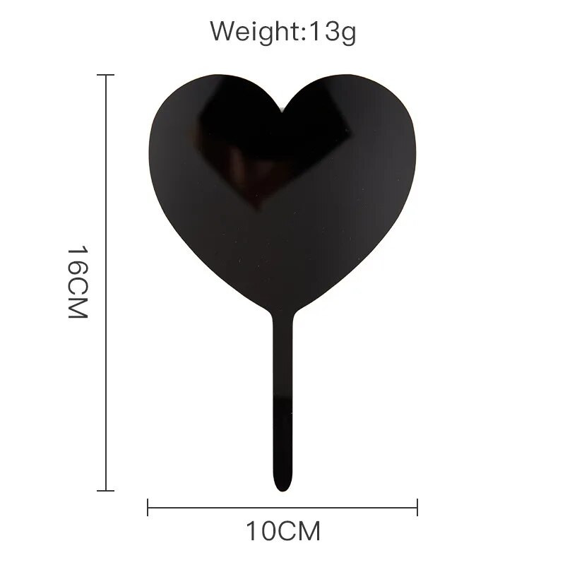 Skaidrus apvalus „pasidaryk pats“ gimtadienio torto užpilas, akrilas, rožinis, juodas, širdelės vestuvinis tortas, skirtas vaikų gimtadienio tortų dekoravimui