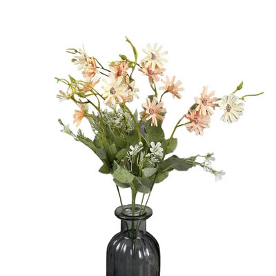 Τεχνητά λουλούδια αγριολούλουδα Πλαστικό ψεύτικο μαργαρίτα ανθεκτικό στην υπεριώδη ακτινοβολία πλαστικό πράσινο για διακοσμητικό βάζο Floral Arrangements Διακόσμηση