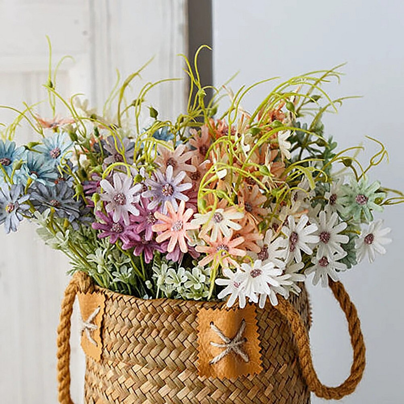 Flori artificiale Flori sălbatice Margaretă falsă din plastic Rezistent la UV Verdeață din plastic pentru decorare vază Aranjamente florale Decor