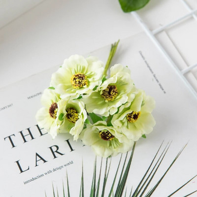 60vnt Šilkinės vyšnios Kalėdų papuošalai Namų kuokelis Mini Puokštė Vestuvių Pasidaryk pats girlianda Dirbtinės gėlės Scrapbooking amatams