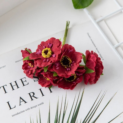 60vnt Šilkinės vyšnios Kalėdų papuošalai Namų kuokelis Mini Puokštė Vestuvių Pasidaryk pats girlianda Dirbtinės gėlės Scrapbooking amatams