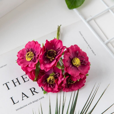 60vnt Šilkinės vyšnios Kalėdų papuošalai Namų kuokelis Mini Puokštė Vestuvių Pasidaryk pats girlianda Dirbtinės gėlės Scrapbooking amatams