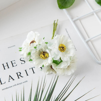 60vnt Šilkinės vyšnios Kalėdų papuošalai Namų kuokelis Mini Puokštė Vestuvių Pasidaryk pats girlianda Dirbtinės gėlės Scrapbooking amatams