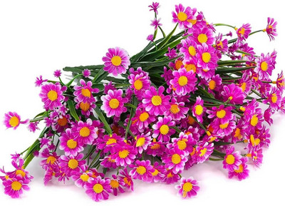 Mesterséges százszorszép virágok hamis virágok UV-álló zöld növényzet cserjék ültetőgép Otthoni iroda Kert Udvar Ablak doboz Esküvői dekoráció