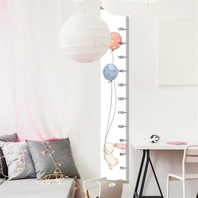 Augimo aukščio diagrama pakabinama taisyklė Sienų dekoras vaikų kambariui Nuimamas matavimo matuoklis Vaikams Šiaurės šalių interjero aksesuarai